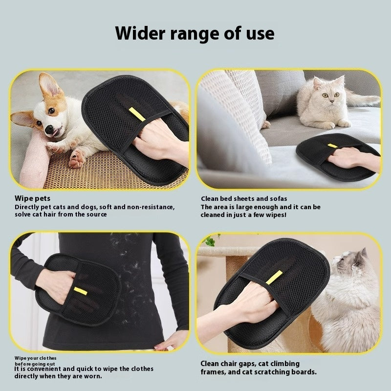 Pet Hair Remover Gloves – Gentle Grooming & Deshedding Mitt for Dogs & Cats