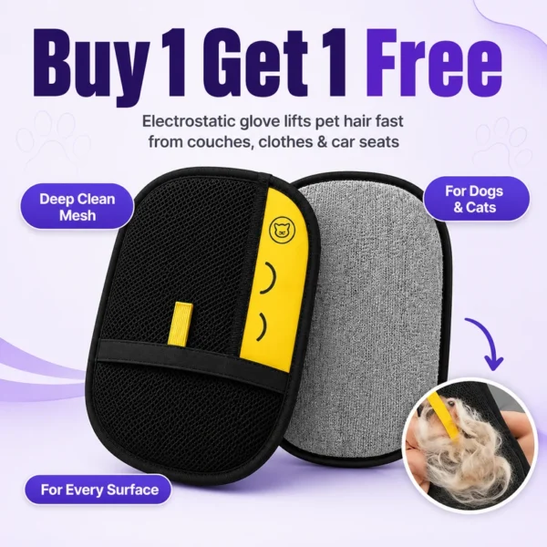 Pet Hair Remover Glove - Buy 1 Get 1 Free